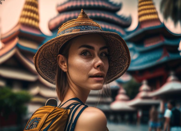 Турист европеец в Бангкоке